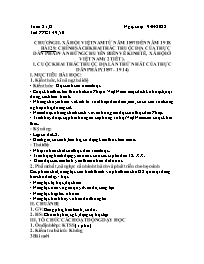 Giáo án Lịch sử 8 - Tuần 31+32 - Năm học 2021