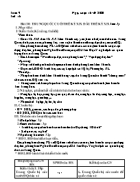 Giáo án Lịch sử 8 - Tuần 9 - Năm học 2020-202