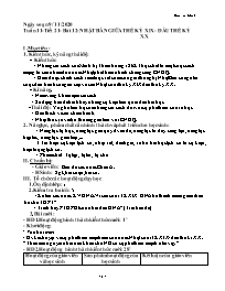 Giáo án Lịch sử Lớp 8 - Tuần 11 - Năm học 202