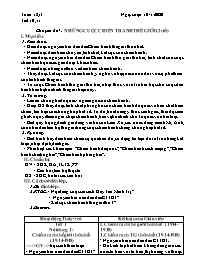 Giáo án Lịch sử Lớp 8 - Tuần 12+13 - Năm học 