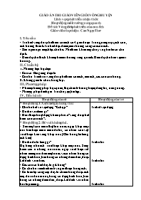Giáo án Mầm non Lớp Lá - Đề tài: Vòng đời phá