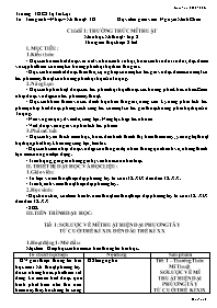Giáo án Mĩ thuật 8 - Chủ đề 1: Thường thức mĩ