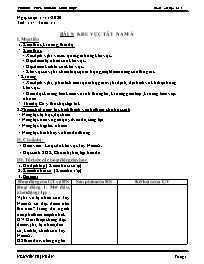 Giáo án môn Địa lí 8 - Tuần 11 - Năm học 2020