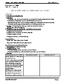Giáo án môn Địa lí 8 - Tuần 12 - Năm học 2020