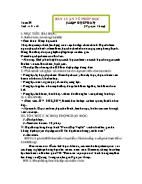 Giáo án môn Ngữ văn Lớp 8 - Tuần 29