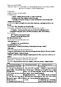 Giáo án môn Sinh học 8 - Tuần 19 - Năm học 20