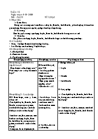 Giáo án Nâng cao Ngữ văn 8 - Tuần 12 - Năm họ