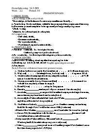 Giáo án Nâng cao Tiếng Anh 8 - Week 22, Perio
