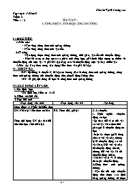 Giáo án Nâng cao Vật lí 8 - Tiết 1+2: Bài tập