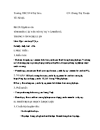 Giáo án Ngữ văn 8 - Tiết 126, Bài 28: Tìm hiể