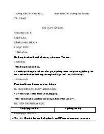 Giáo án Ngữ văn 8 - Tiết 135: Ôn tập Văn học 