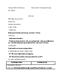 Giáo án Ngữ văn 8 - Tiết 34: Ôn tập - Dương T