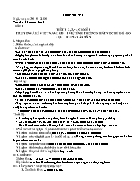 Giáo án Ngữ văn 8 - Tuần 1, Tiết 1-4 - Năm họ