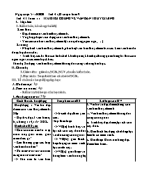 Giáo án Ngữ văn 8 - Tuần 11, Tiết 43-48 - Năm