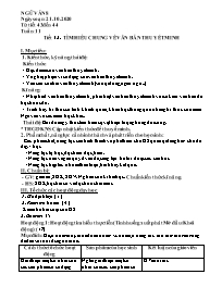 Giáo án Ngữ văn 8 - Tuần 11, Tiết 43+44 - Năm