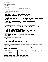 Giáo án Ngữ văn 8 - Tuần 13, Tiết 49-52 - Năm