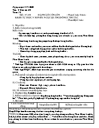 Giáo án Ngữ văn 8 - Tuần 15, Tiết 57-60 - Năm