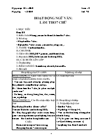 Giáo án Ngữ văn 8 - Tuần 19 - Năm học 2019-20