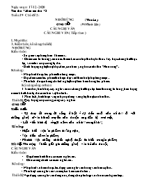 Giáo án Ngữ văn 8 - Tuần 19, Tiết 73-78 - Năm