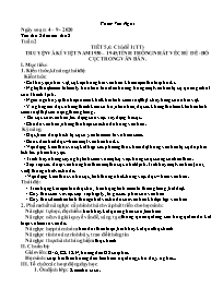 Giáo án Ngữ văn 8 - Tuần 2 - Năm học 2020-202