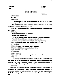 Giáo án Ngữ văn 8 - Tuần 21 - Năm học 2019-20