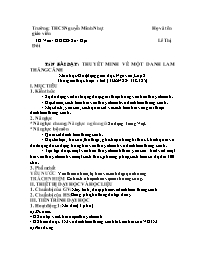 Giáo án Ngữ văn 8 - Tuần 22-24 - Năm học 2020