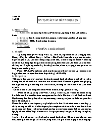 Giáo án Ngữ văn 8 - Tuần 29, Tiết 20: Ôn tập