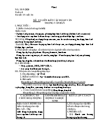 Giáo án Ngữ văn 8 - Tuần 4, Tiết 13-16 - Năm