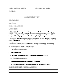 Giáo án Ngữ văn Lớp 8 - Tiết 134: Ôn tập Tiến