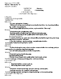 Giáo án Ngữ văn Lớp 8 - Tuần 19, Tiết 73-78 -