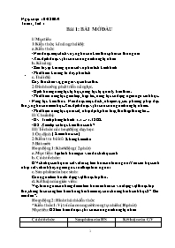 Giáo án Sinh học 8 - Tuần 1 - Năm học 2019-20