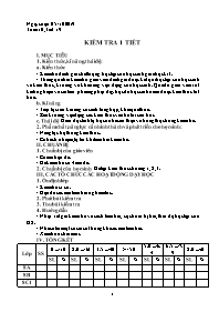 Giáo án Sinh học 8 - Tuần 10 - Năm học 2019-2