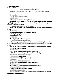 Giáo án Sinh học 8 - Tuần 13 - Năm học 2019-2