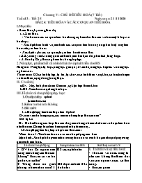 Giáo án Sinh học 8 - Tuần 13 - Năm học 2020-2