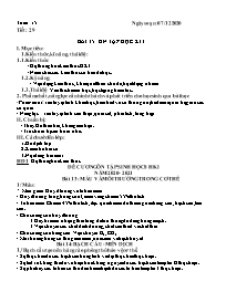 Giáo án Sinh học 8 - Tuần 15 - Năm học 2020-2