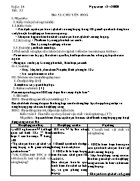 Giáo án Sinh học 8 - Tuần 18 - Năm học 2020-2