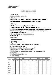 Giáo án Sinh học 8 - Tuần 19 - Năm học 2019-2
