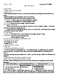 Giáo án Sinh học 8 - Tuần 2 - Năm học 2020-20