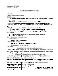 Giáo án Sinh học 8 - Tuần 21 - Năm học 2020-2