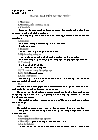 Giáo án Sinh học 8 - Tuần 22 - Năm học 2019-2