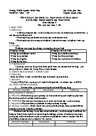Giáo án Sinh học 8 - Tuần 23 - Năm học 2020-2