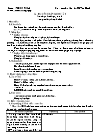 Giáo án Sinh học 8 - Tuần 24 - La Thị Thu Tha