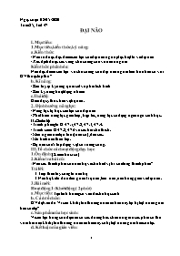 Giáo án Sinh học 8 - Tuần 25 - Năm học 2019-2