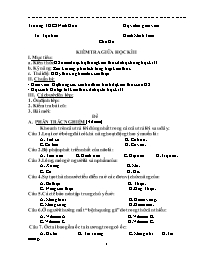 Giáo án Sinh học 8 - Tuần 26 - Năm học 2021-2