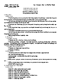 Giáo án Sinh học 8 - Tuần 26+27 - La Thị Thu 