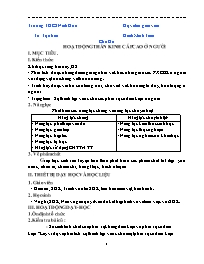 Giáo án Sinh học 8 - Tuần 28+29 - Năm học 202