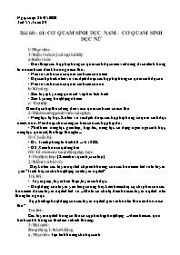 Giáo án Sinh học 8 - Tuần 29 - Năm học 2019-2