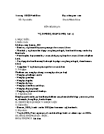 Giáo án Sinh học 8 - Tuần 30 - Năm học 2021-2