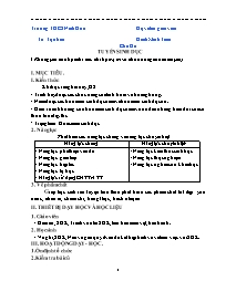 Giáo án Sinh học 8 - Tuần 31 - Năm học 2021-2