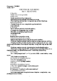 Giáo án Sinh học 8 - Tuần 4 - Năm học 2019-20